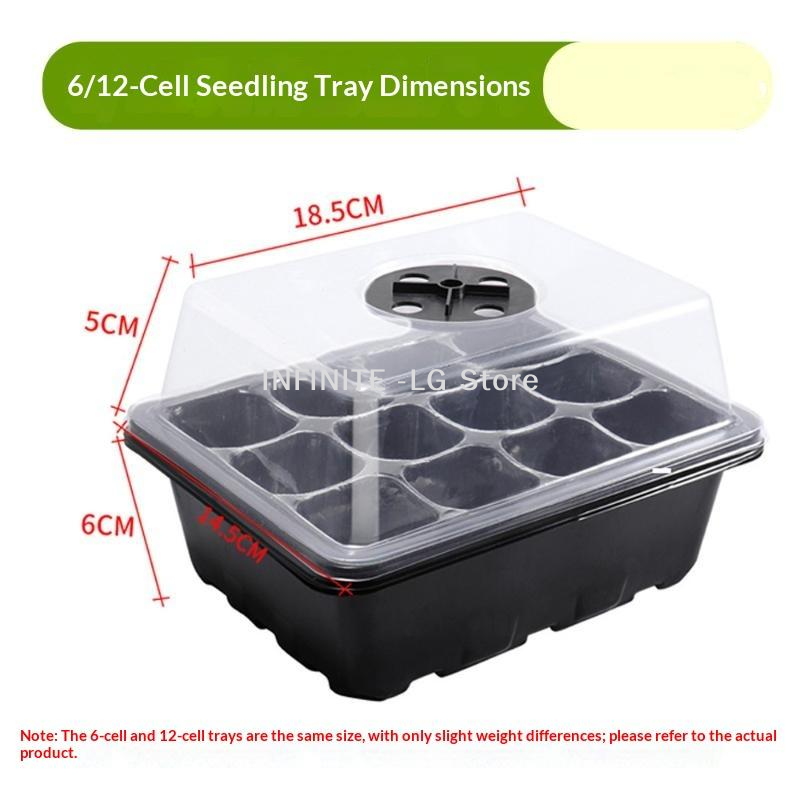 Humidity Dome Kit - 6/12-Cell Home Seed Starter Tray With